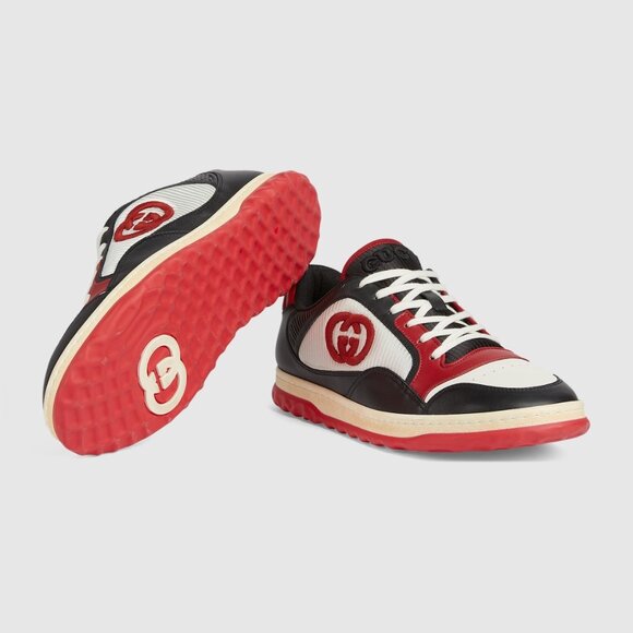 NIB Gucci Mac80 black leather Sneakers G 11.5 US 12-12.5 - Picture 5 of 13